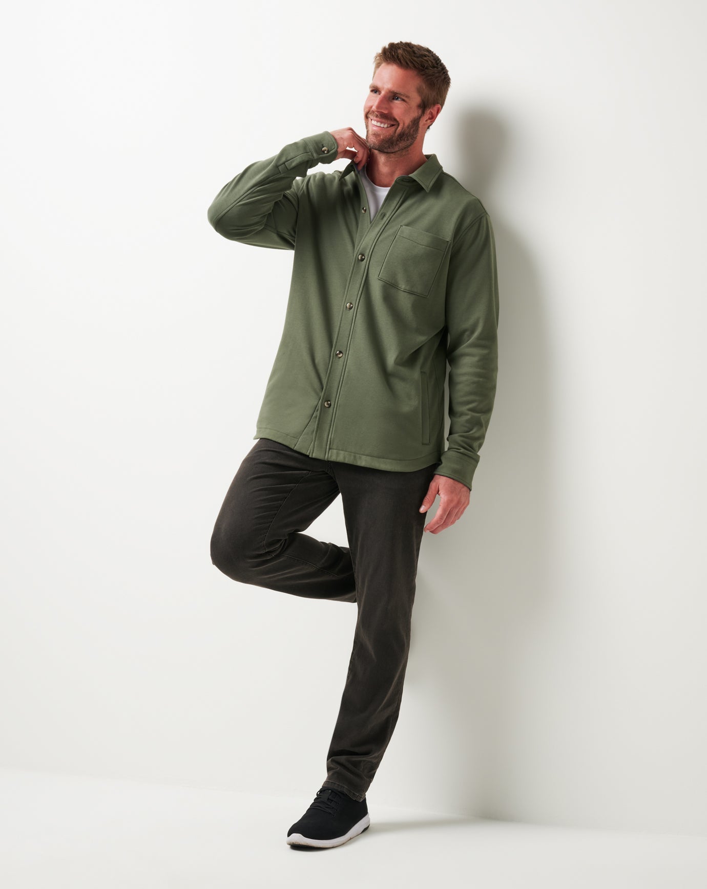 Dark Olive Travis Mathew Cloud Shirt Jacket