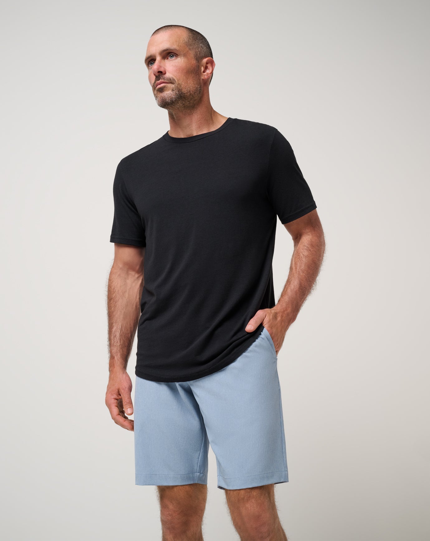 Heather Ash Blue Travis Mathew Beck 2.0 Short 10In