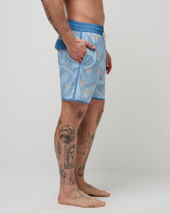 Heather Quiet Harbor Travis Mathew Lava Tunnels Boardshort