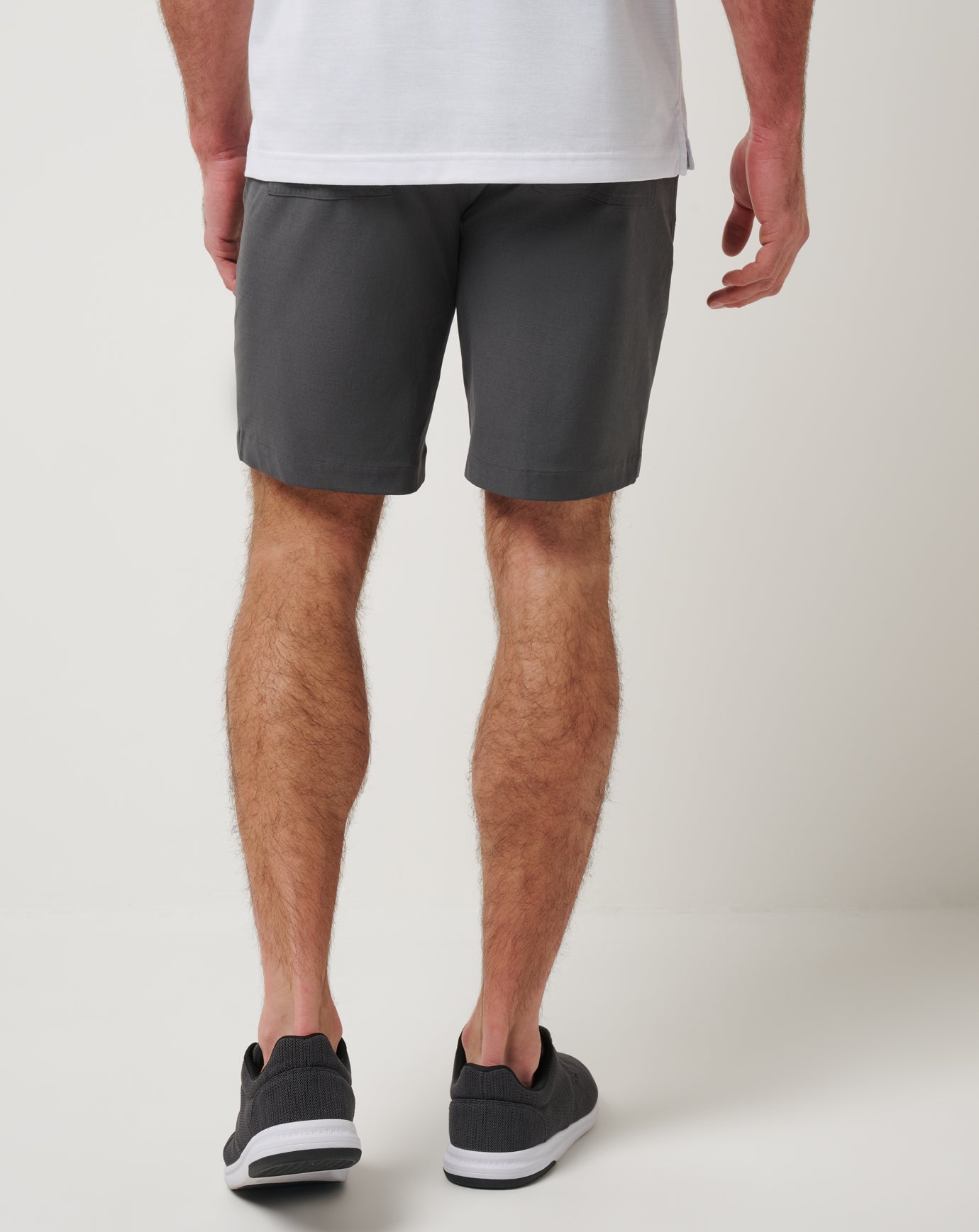 Grey Pinstripe Travis Mathew Travel Year Short 9In