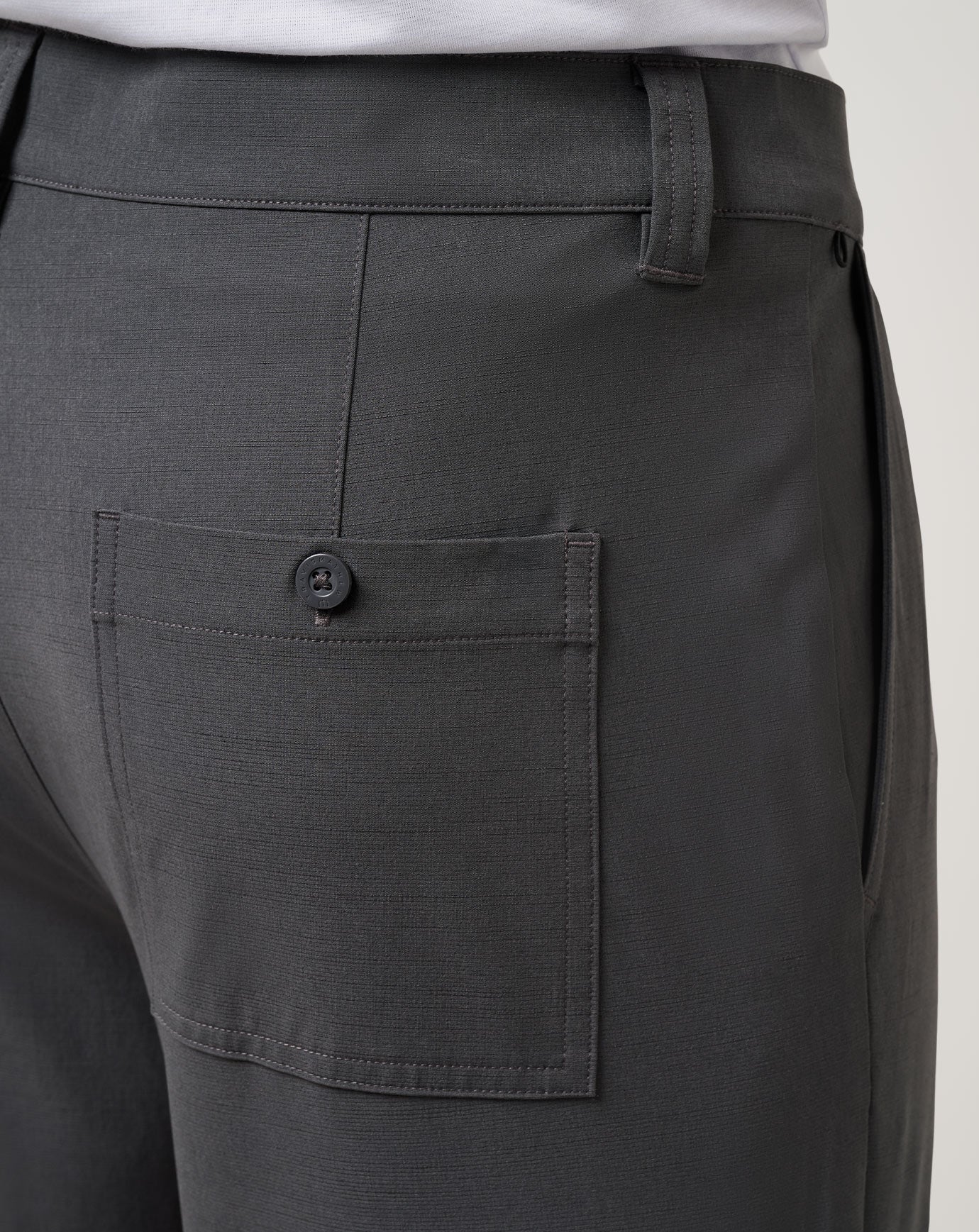 Grey Pinstripe Travis Mathew Travel Year Short 9In