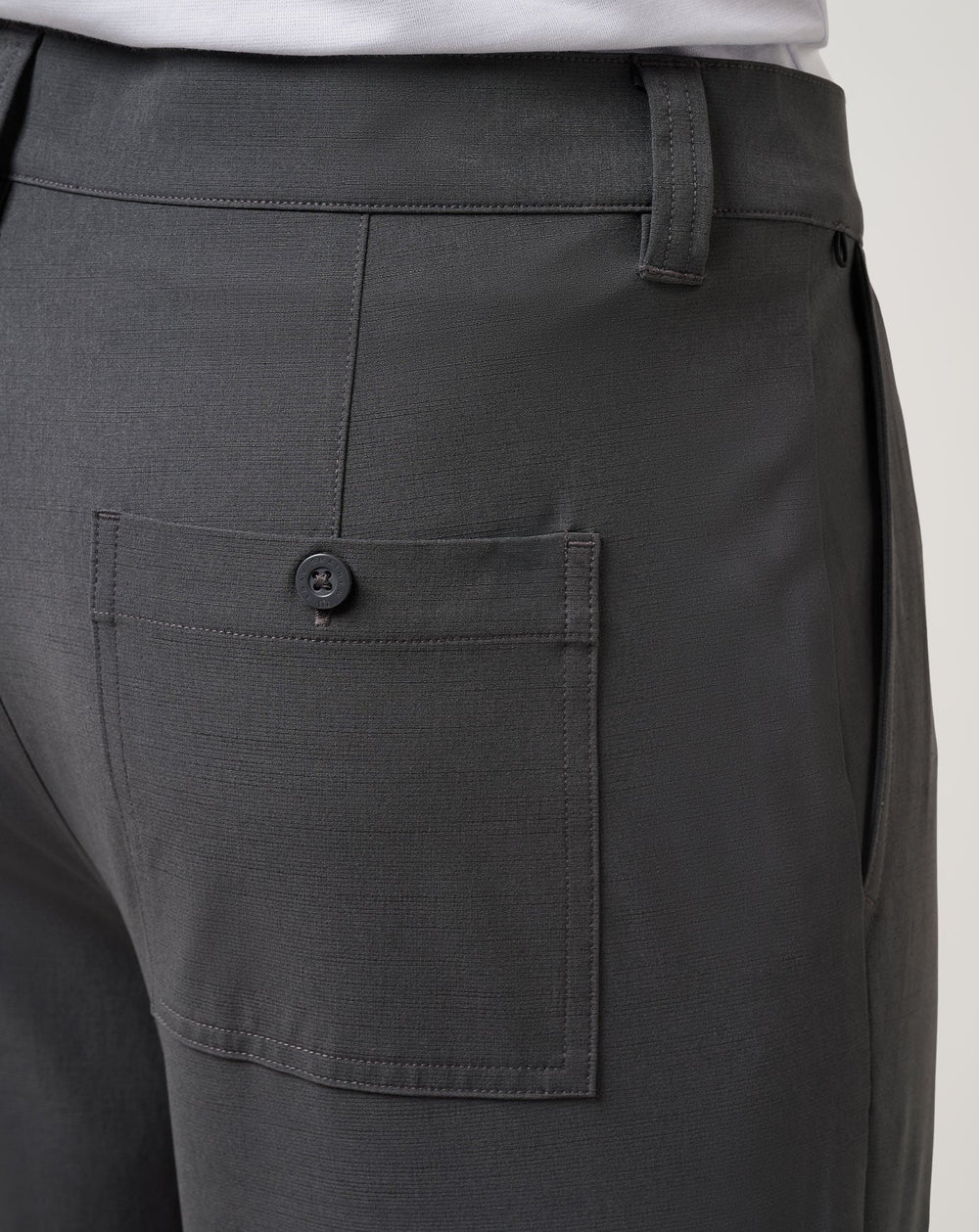 Grey Pinstripe Travis Mathew Travel Year Short 9In