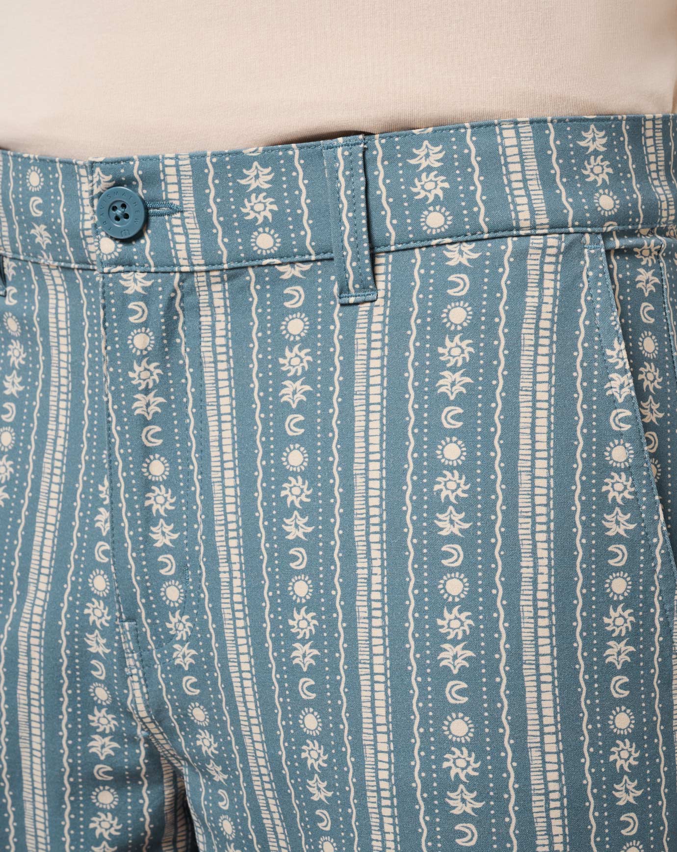 Captains Blue Travis Mathew Tech Chino Print Short 8In