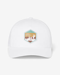 White Travis Mathew High Desert Horizon Snapback Hat