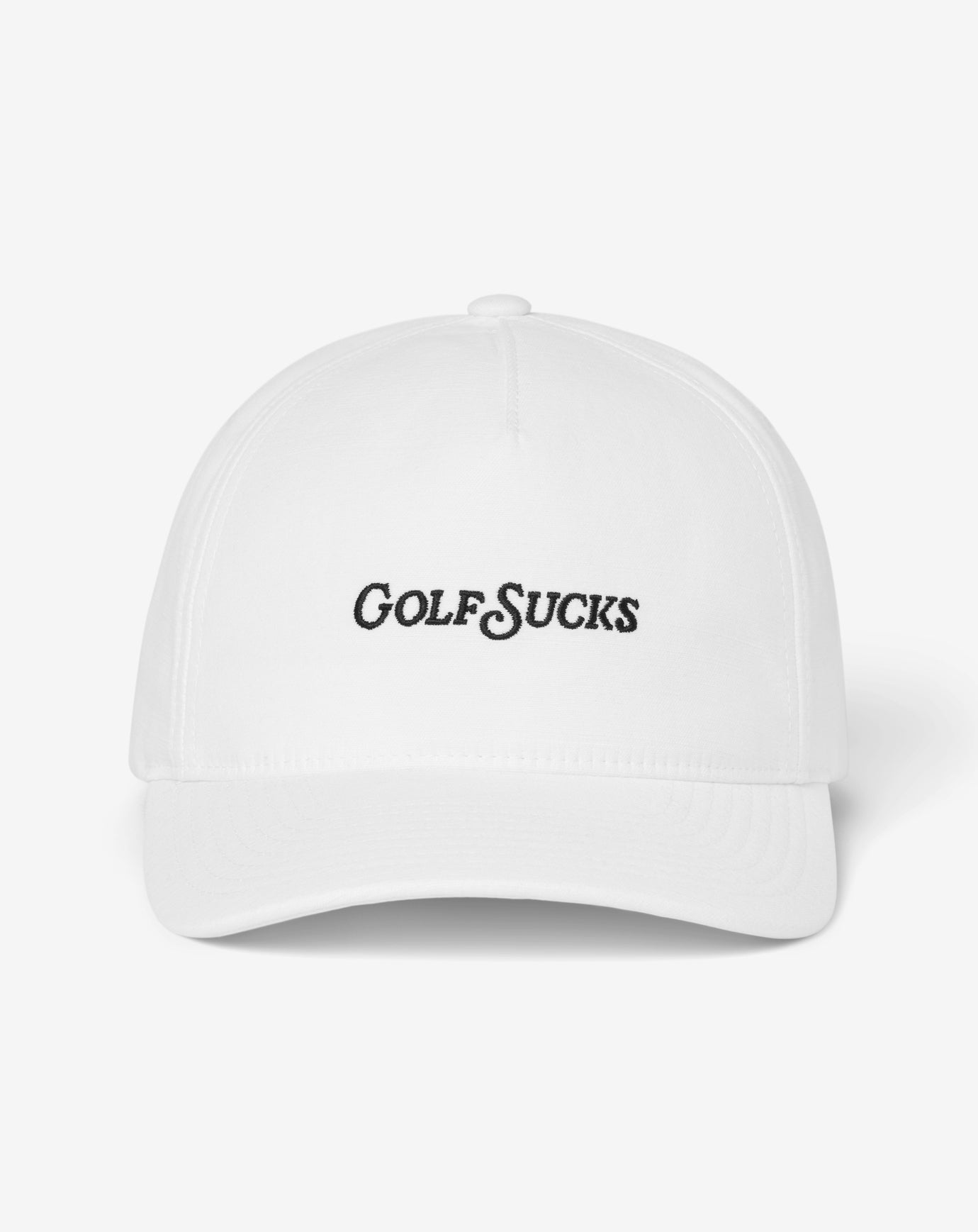 White Travis Mathew Golf Sucks Snapback Hat