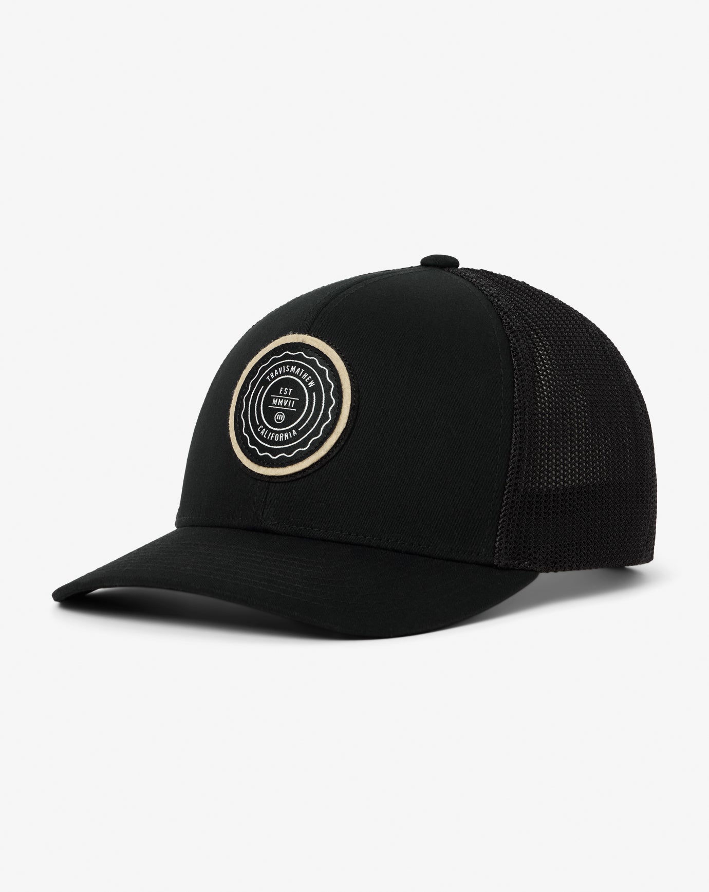 Black/Tan Travis Mathew The Patch Snapback Hat