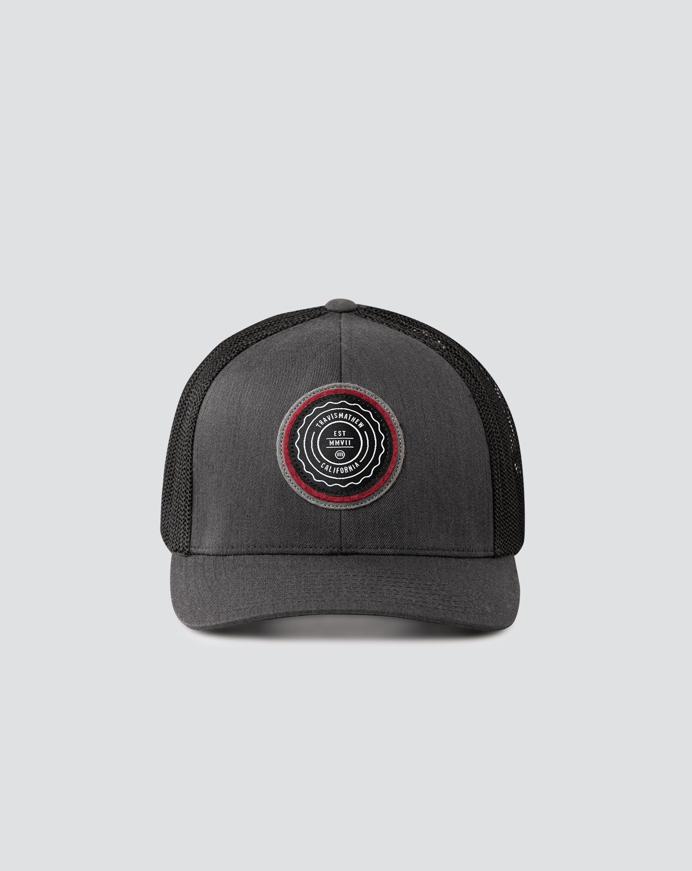 Heather Grey Pinstripe Travis Mathew The Patch Snapback Hat