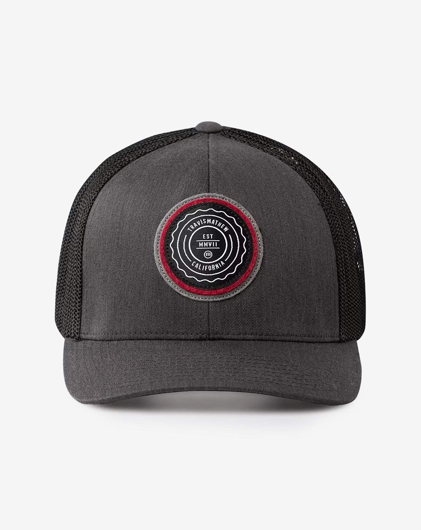 Heather Grey Pinstripe Travis Mathew The Patch Snapback Hat