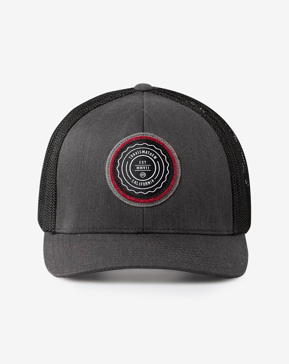 Heather Grey Pinstripe Travis Mathew The Patch Snapback Hat