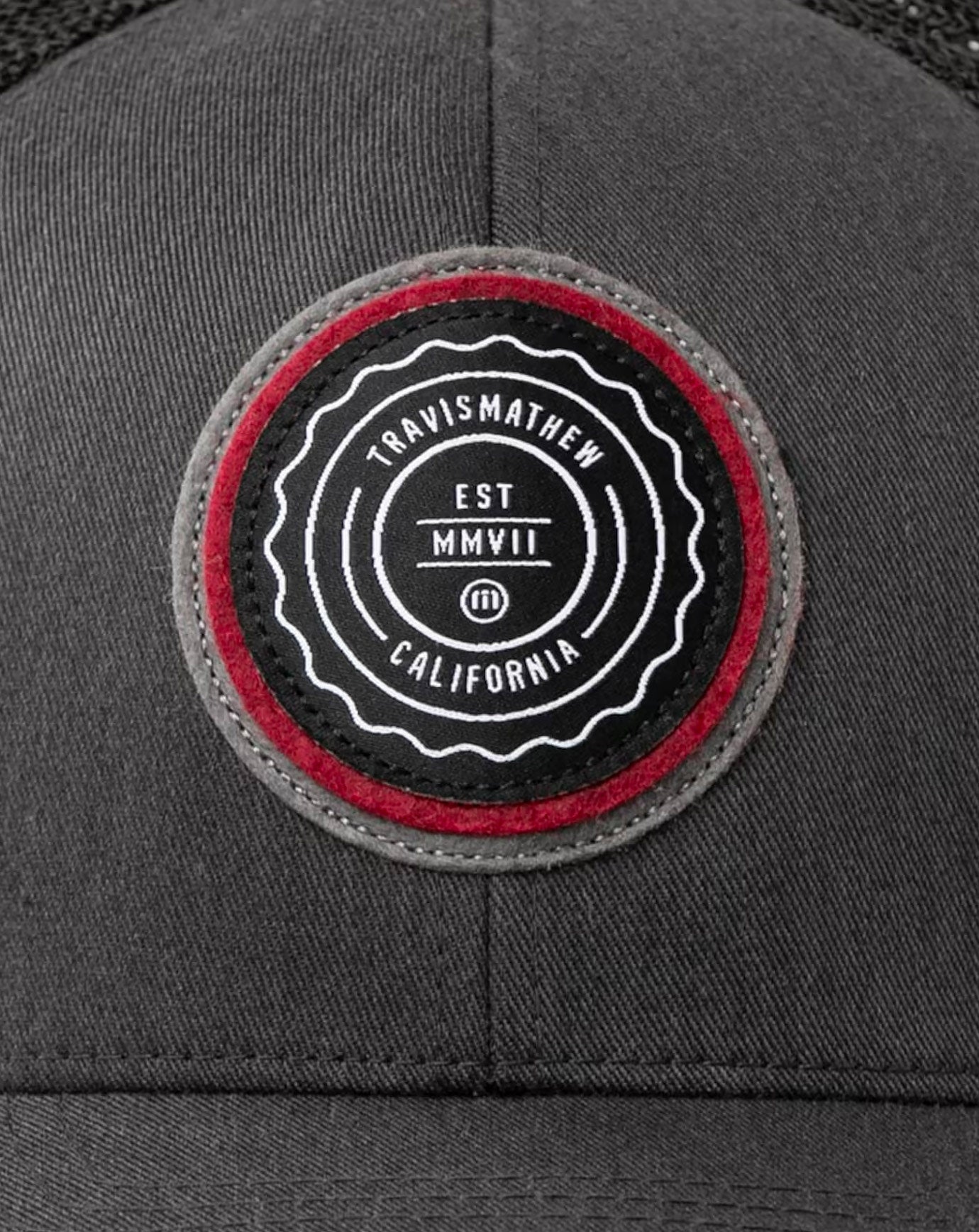 Heather Grey Pinstripe Travis Mathew The Patch Snapback Hat