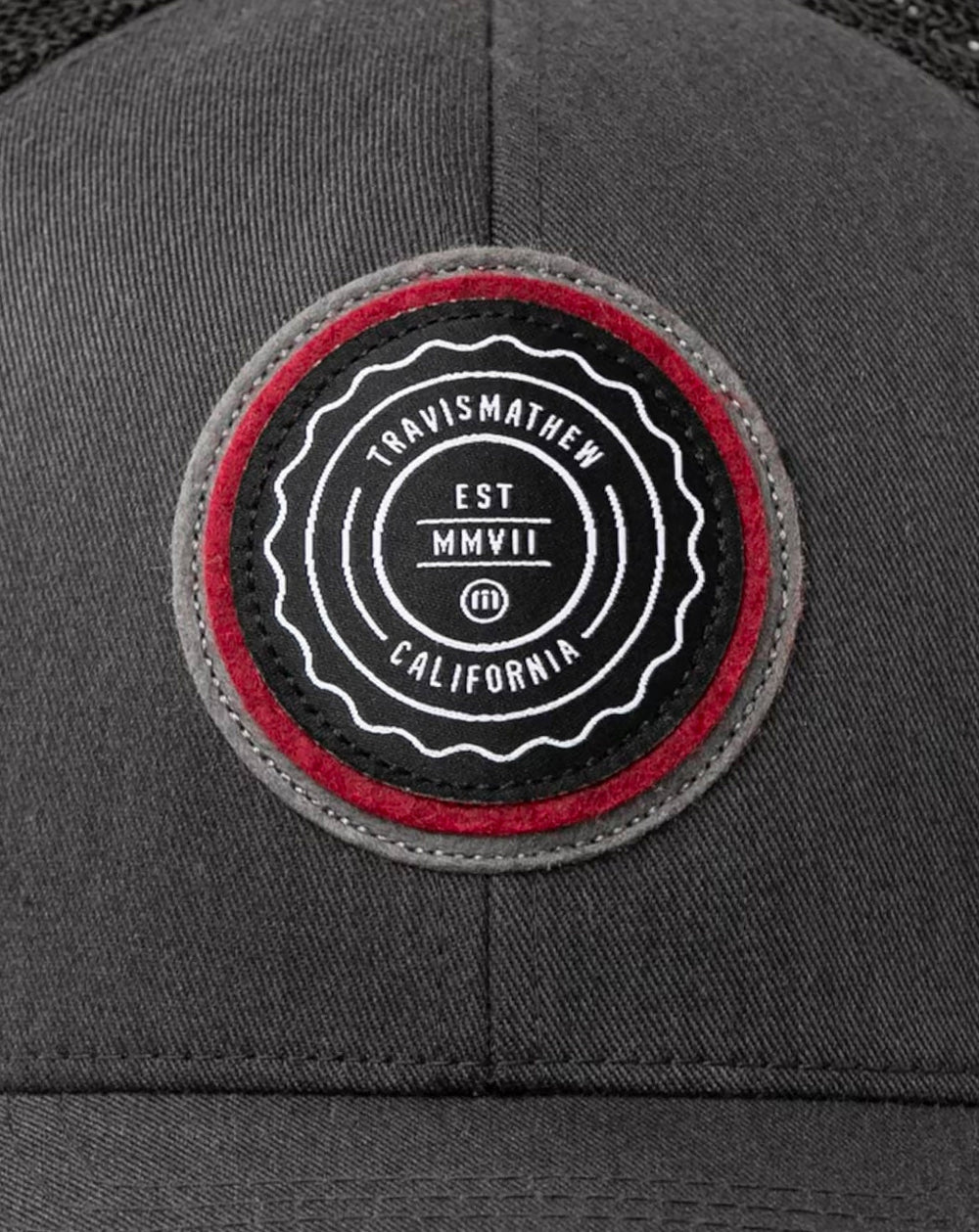Heather Grey Pinstripe Travis Mathew The Patch Snapback Hat