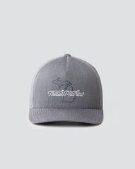 Heather Quiet Shade Travis Mathew Euchre Snapback Hat