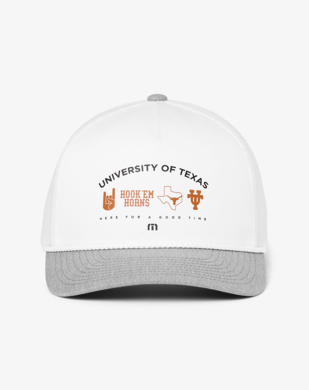 White Travis Mathew UT Austin Defensive Line Snapback Hat