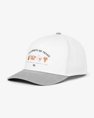 White Travis Mathew UT Austin Defensive Line Snapback Hat
