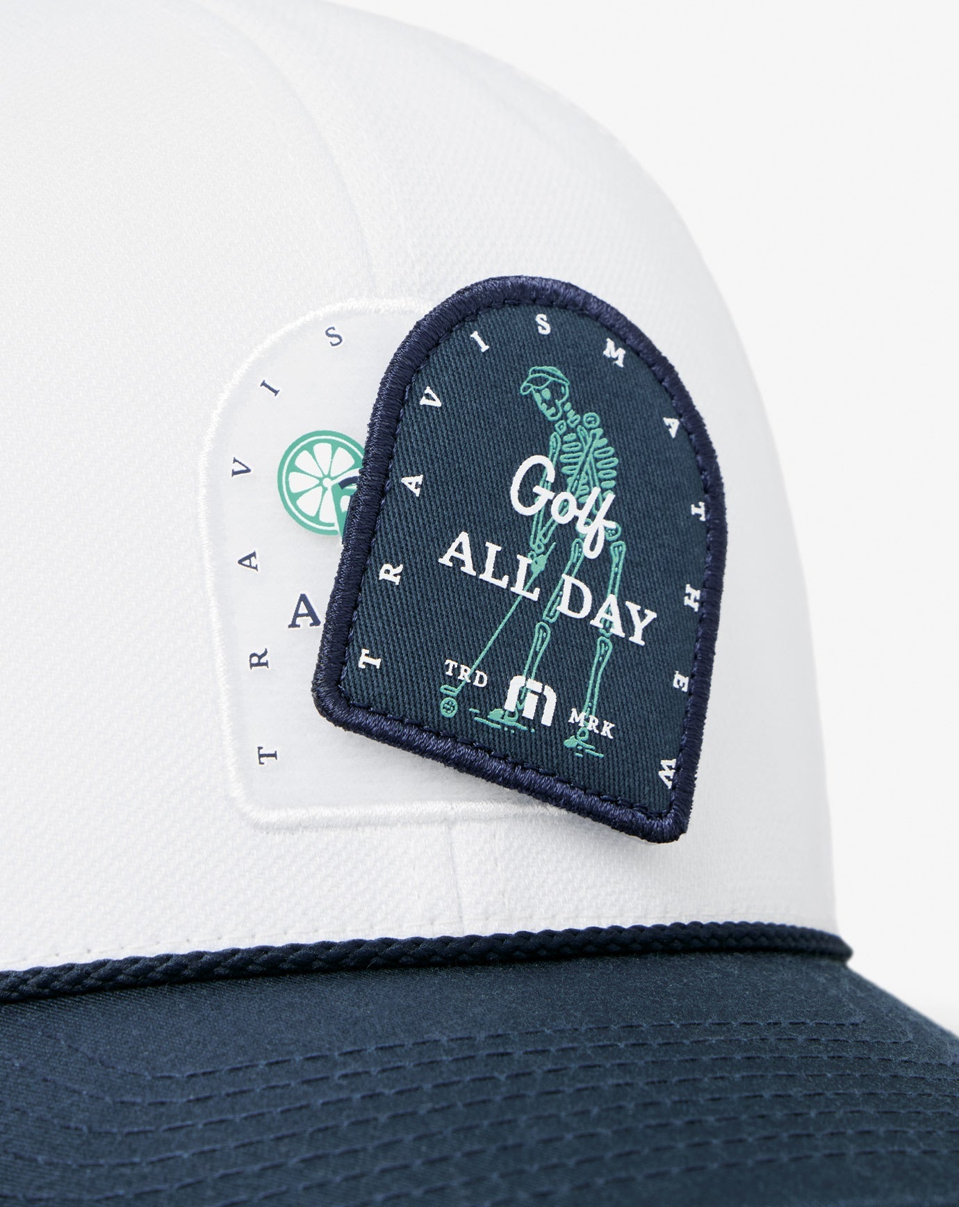 White Travis Mathew Beer Break Snapback Hat