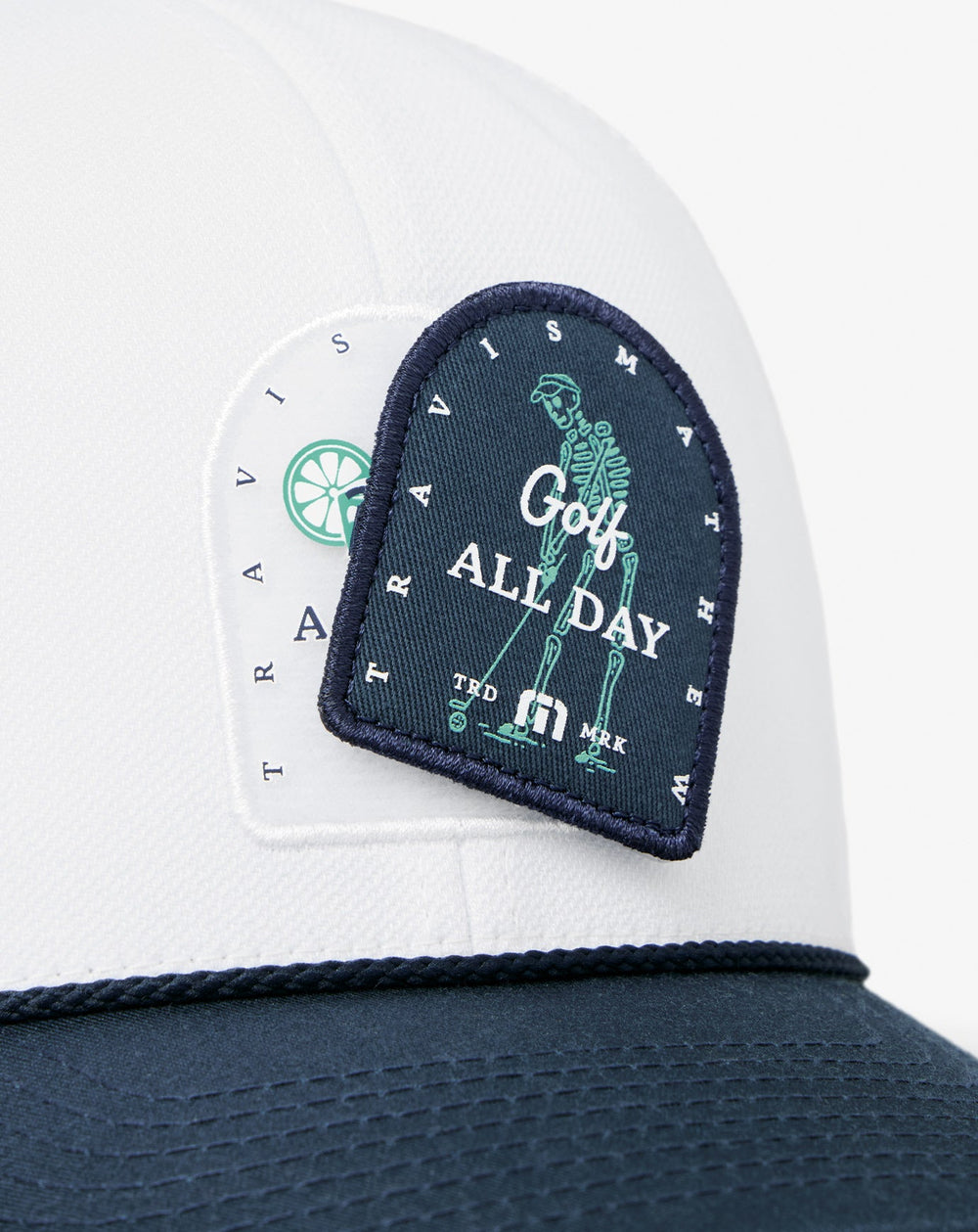 White Travis Mathew Beer Break Snapback Hat