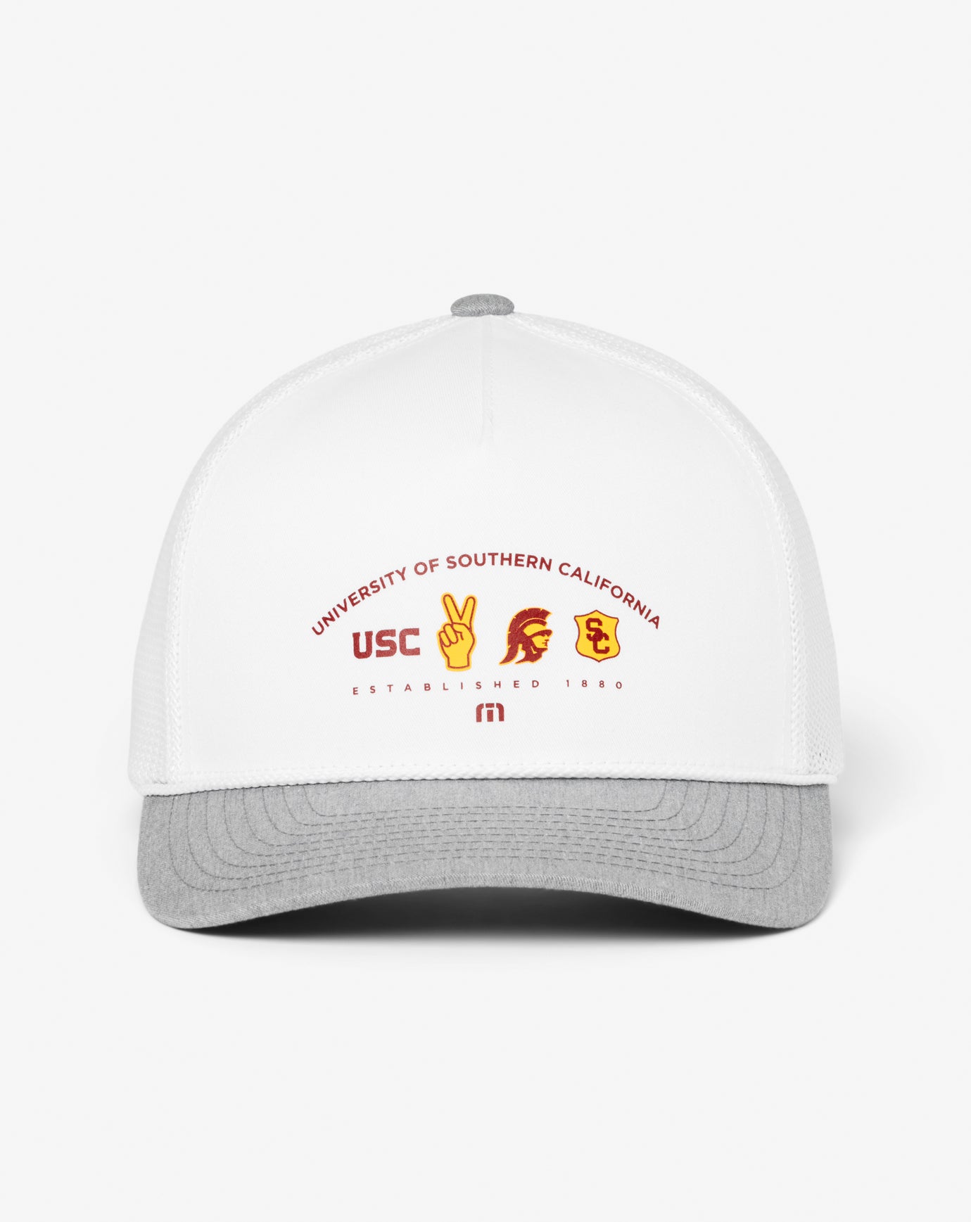 White Travis Mathew USC Defensive Line Snapback Hat