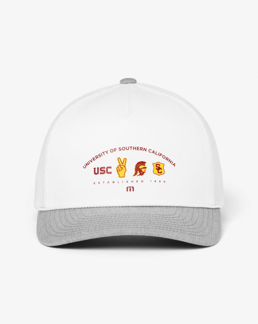 White Travis Mathew USC Defensive Line Snapback Hat