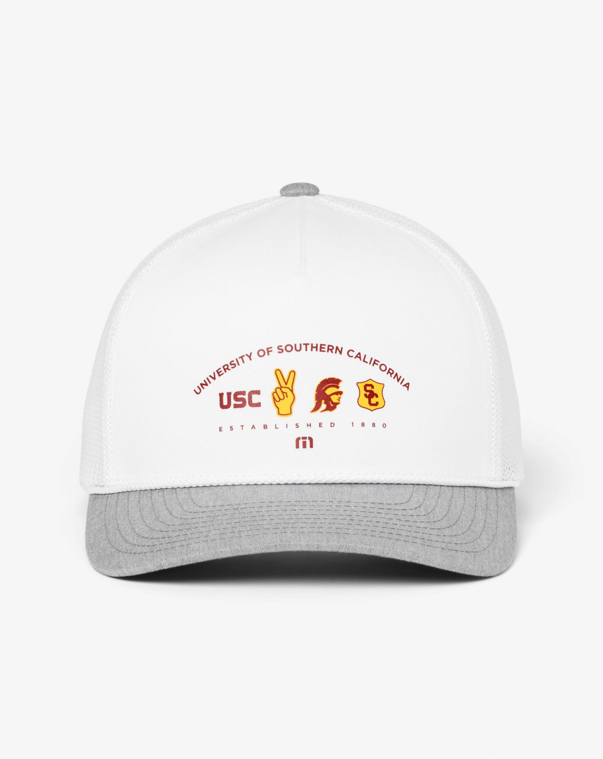 White Travis Mathew USC Defensive Line Snapback Hat