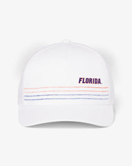 White Travis Mathew Florida Drum Major Snapback Hat