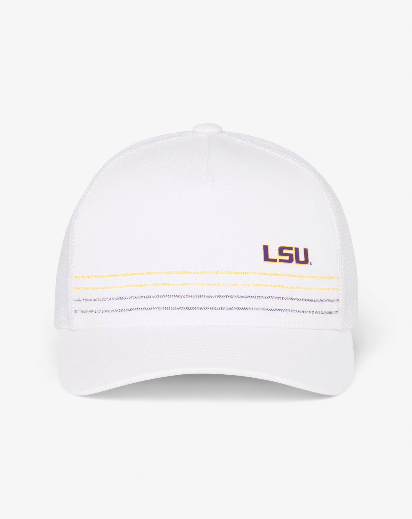 White Travis Mathew LSU Drum Major Snapback Hat