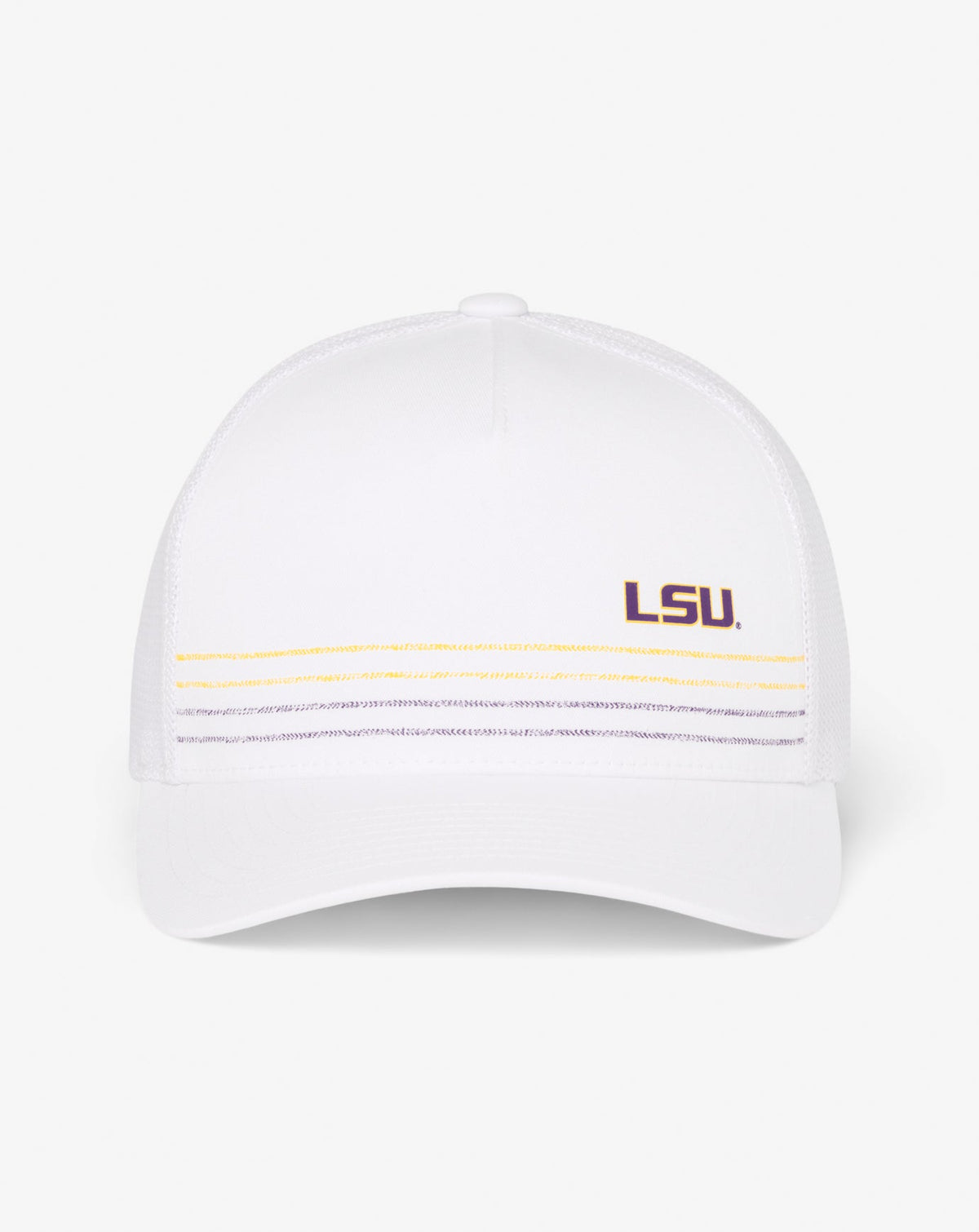 White Travis Mathew LSU Drum Major Snapback Hat