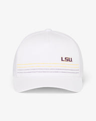 White Travis Mathew LSU Drum Major Snapback Hat