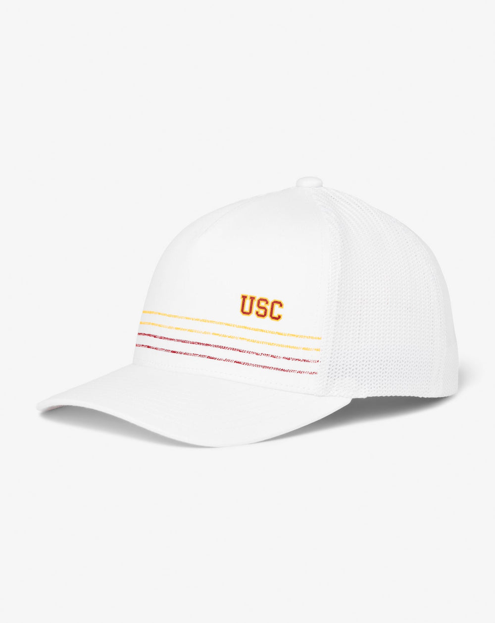 White Travis Mathew USC Drum Major Snapback Hat