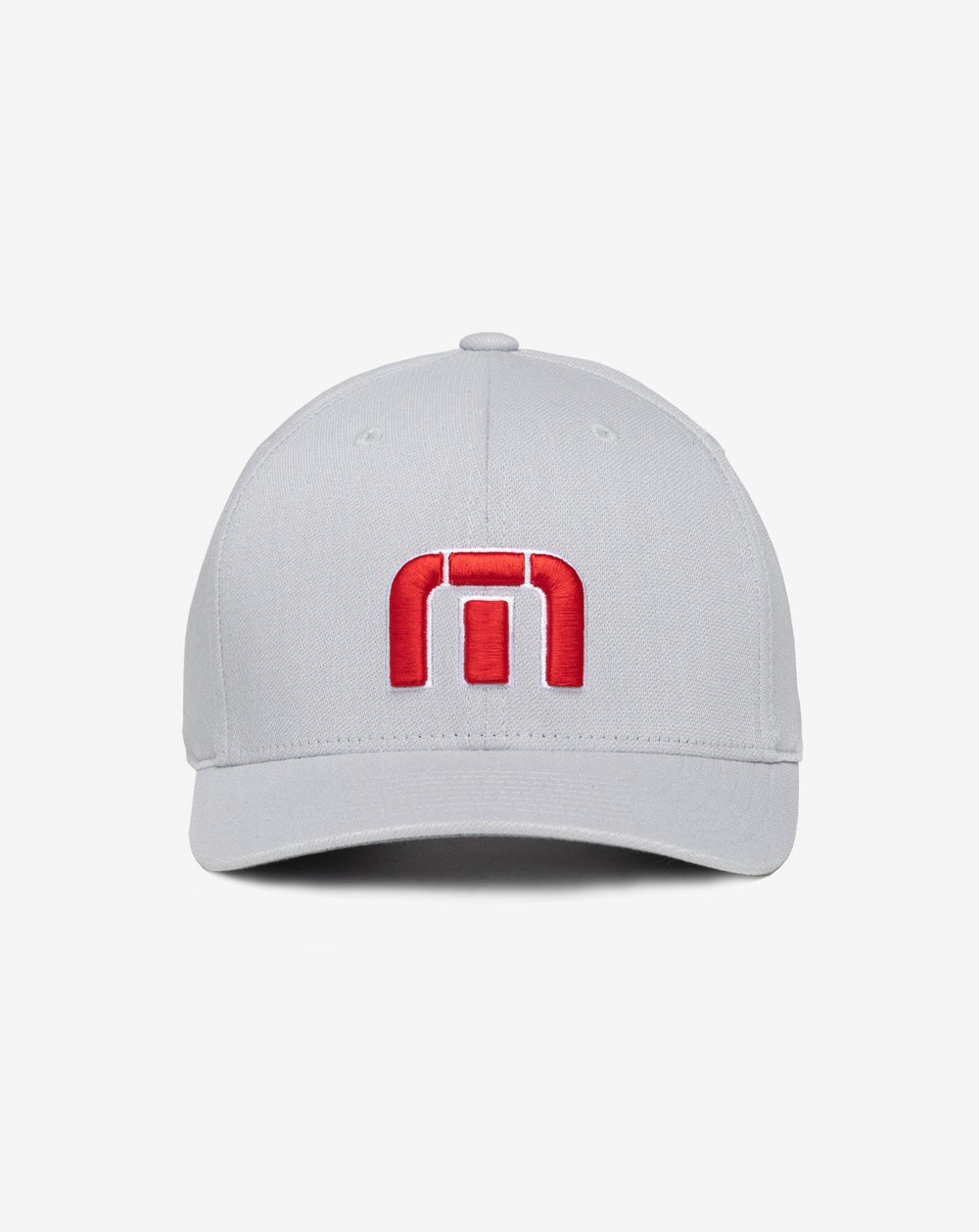 Heather Grey Travis Mathew Red White Iconic Snapback Hat