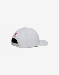 Heather Grey Travis Mathew Red White Iconic Snapback Hat
