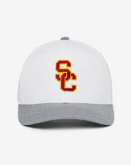 White/Heather Grey Travis Mathew USC Go Around Snapback Hat