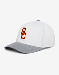White/Heather Grey Travis Mathew USC Go Around Snapback Hat