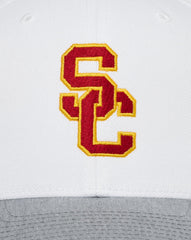 White/Heather Grey Travis Mathew USC Go Around Snapback Hat