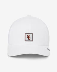 White Travis Mathew USC Leather Patch Snapback Hat