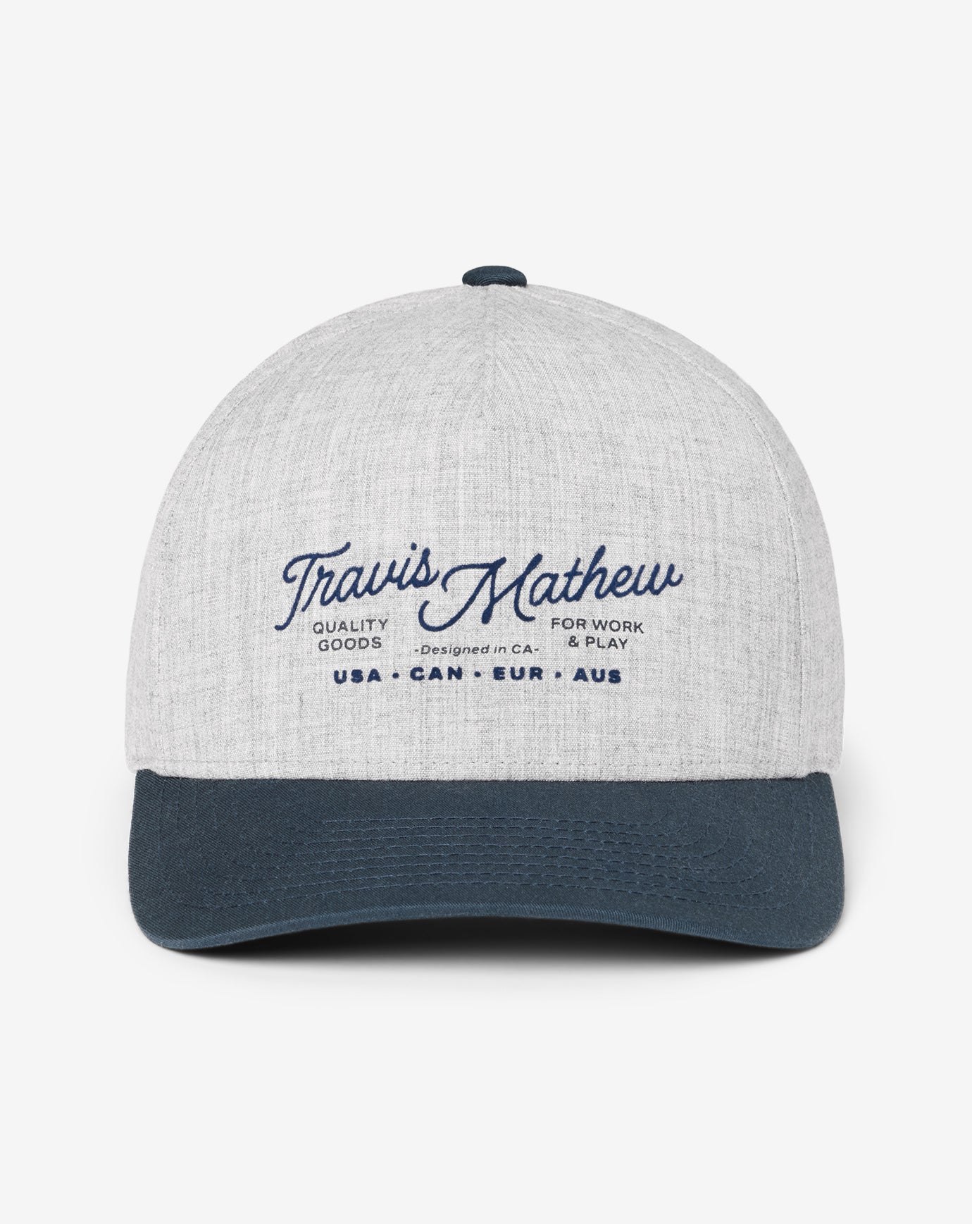 Heather Grey Travis Mathew Perfect Plan Snapback Hat