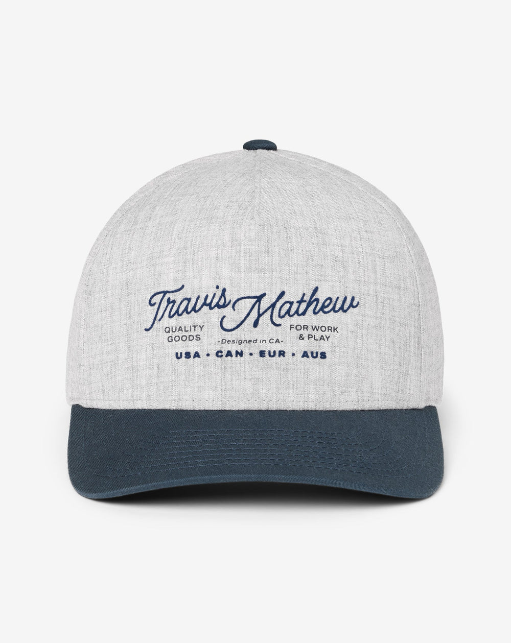 Heather Grey Travis Mathew Perfect Plan Snapback Hat