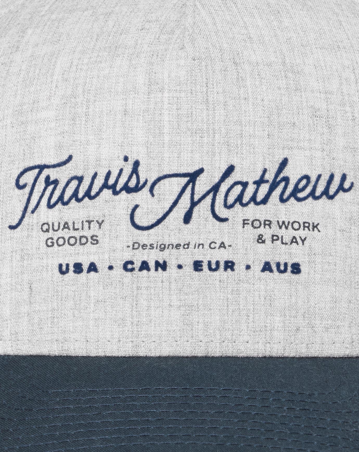 Heather Grey Travis Mathew Perfect Plan Snapback Hat