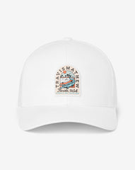 White Travis Mathew Gator Glade Snapback Hat