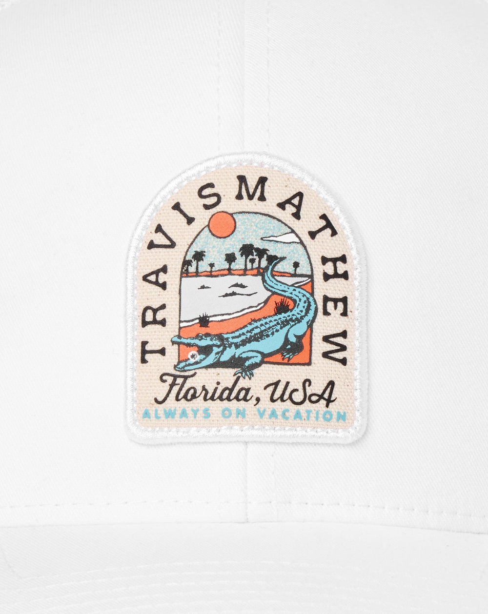 White Travis Mathew Gator Glade Snapback Hat