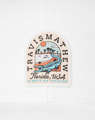 White Travis Mathew Gator Glade Snapback Hat