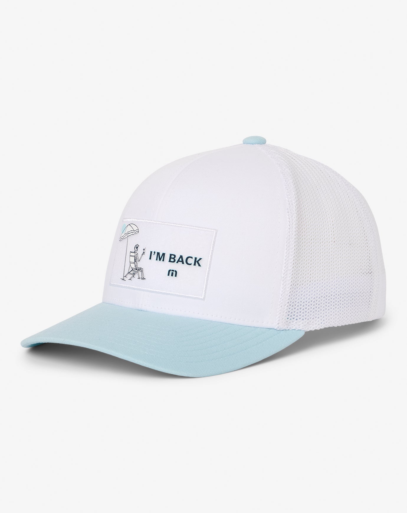 White Travis Mathew Full Send Feb Snapback Hat