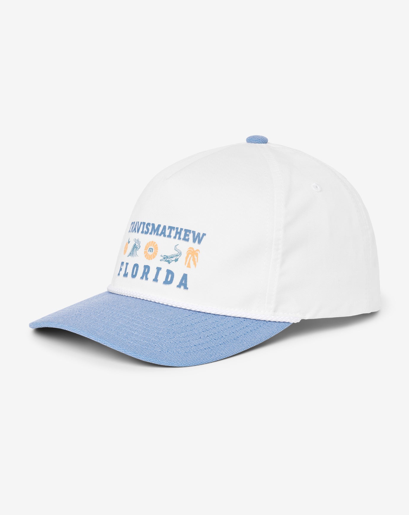 White Travis Mathew Bring The Sunscreen Snapback Hat