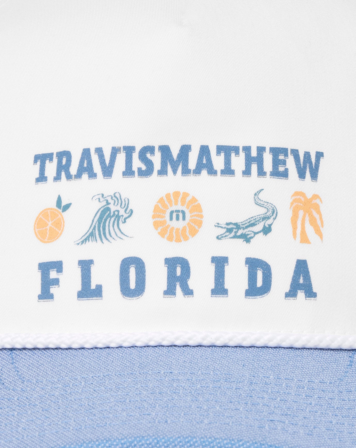 White Travis Mathew Bring The Sunscreen Snapback Hat