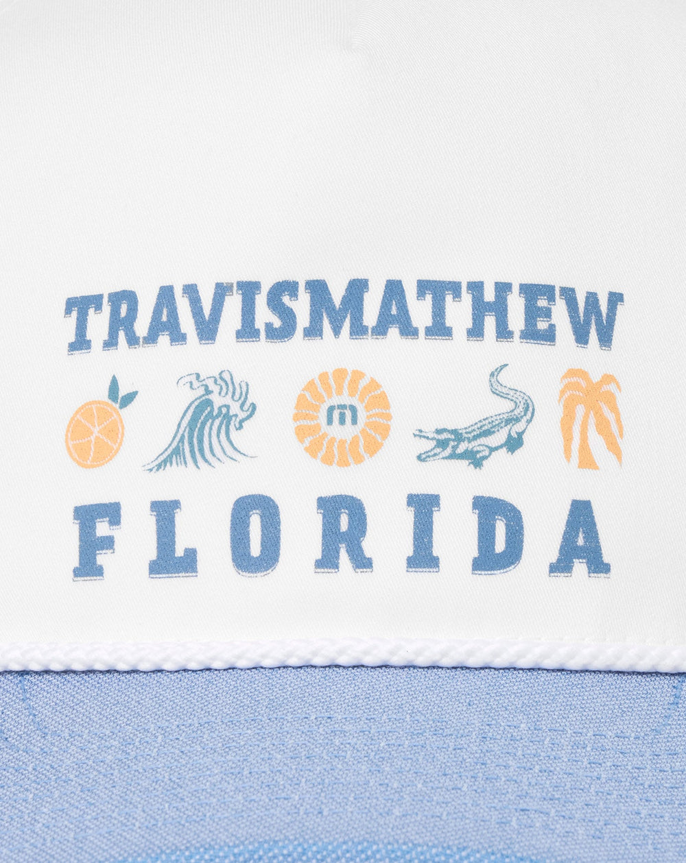 White Travis Mathew Bring The Sunscreen Snapback Hat