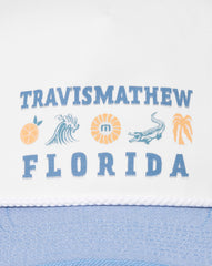 White Travis Mathew Bring The Sunscreen Snapback Hat