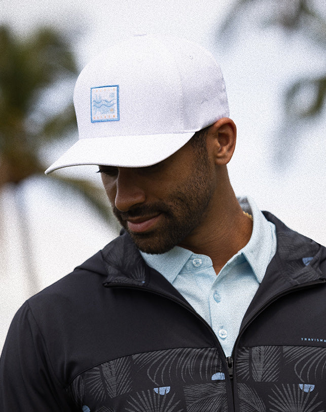 White Travis Mathew In The Line Up Fitted Hat