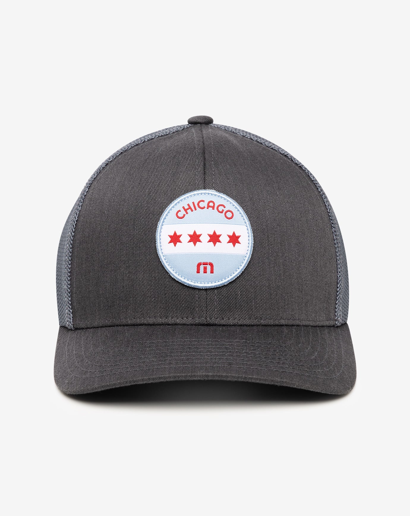 Heather Grey Pinstripe Travis Mathew Midway Fitted Hat