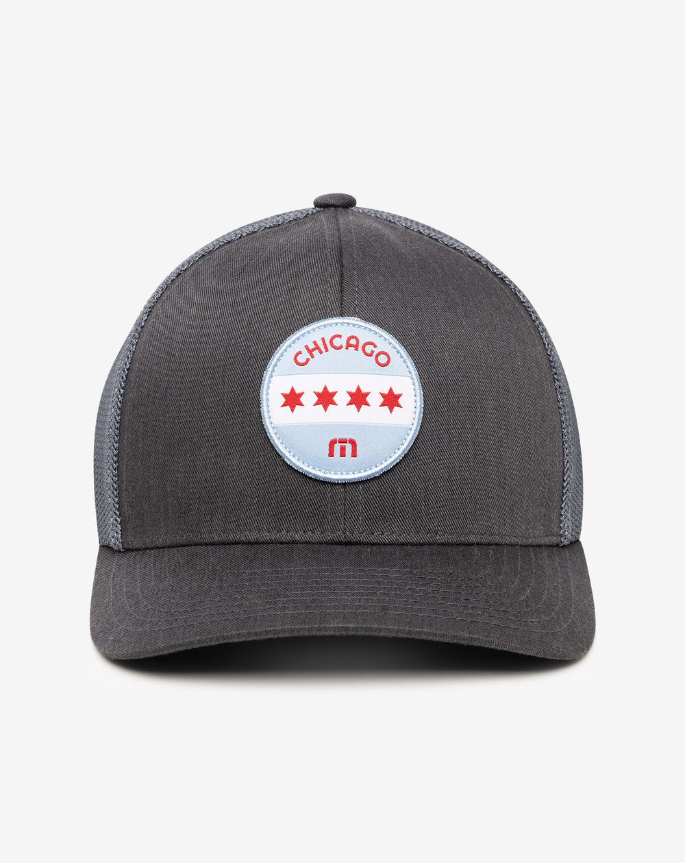 Heather Grey Pinstripe Travis Mathew Midway Fitted Hat