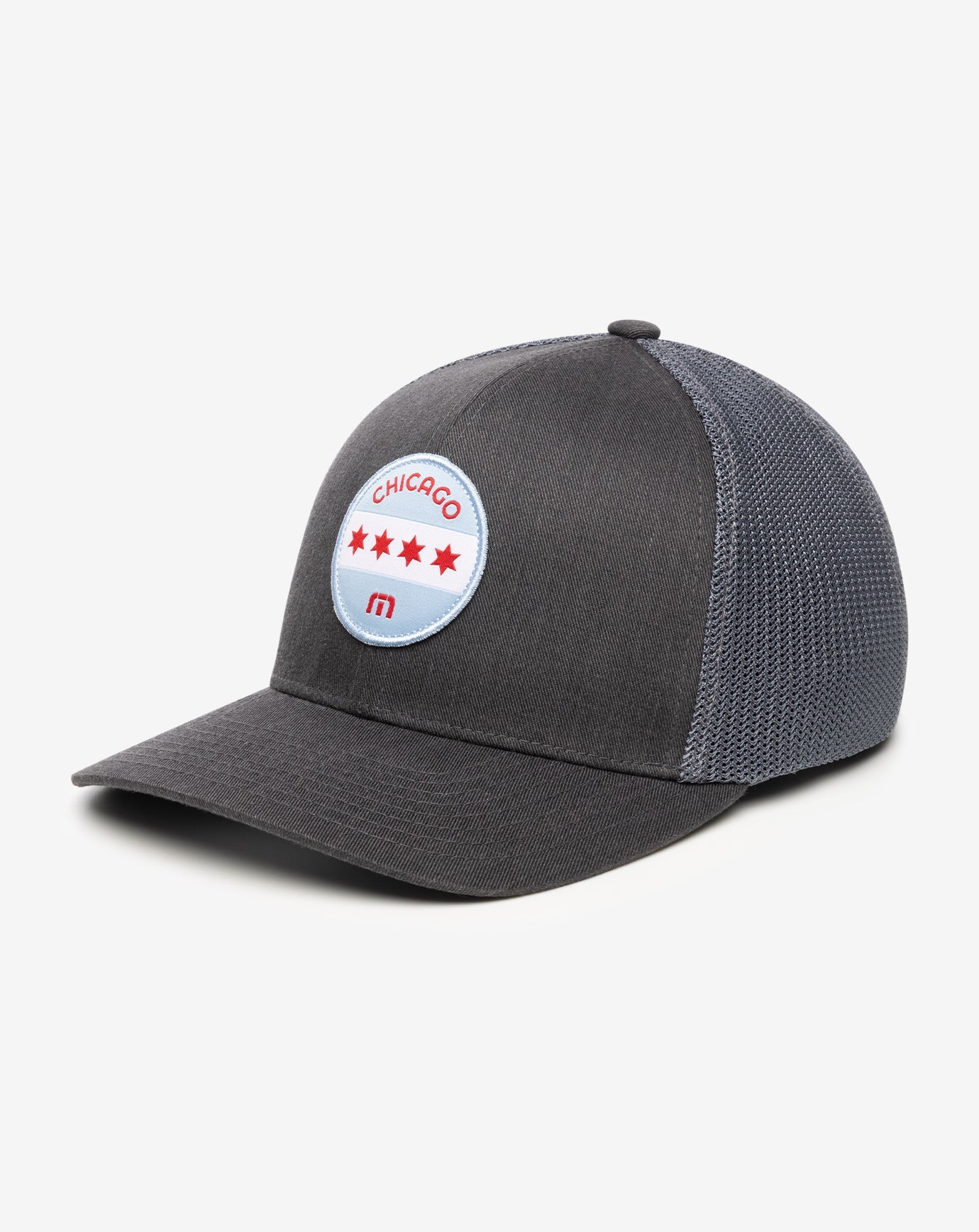 Heather Grey Pinstripe Travis Mathew Midway Fitted Hat