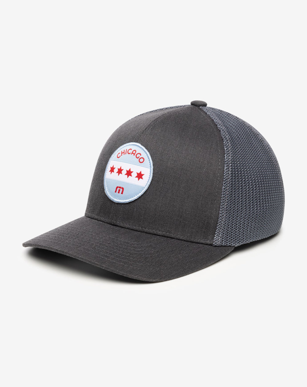 Heather Grey Pinstripe Travis Mathew Midway Fitted Hat
